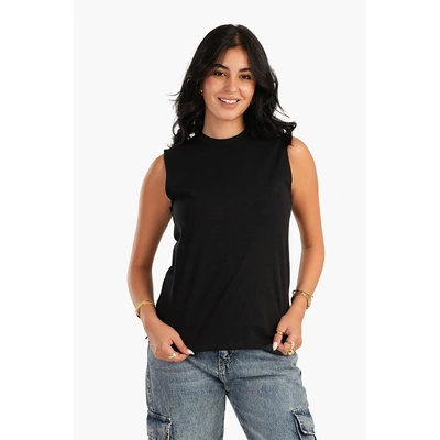 تي شيرت كارينا أساسي بدون أكمام - أسود 56092