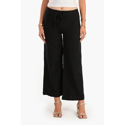 بنطلون كارينا كتان بنقشة ذاتية 56112