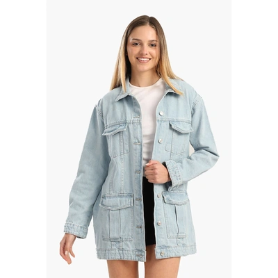 جاكيت جينز كارينا أوفر سايز - أزرق 56473