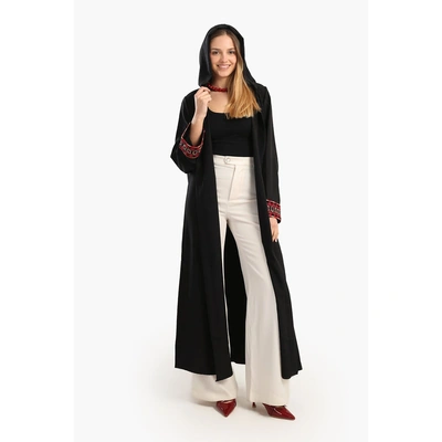 كيمونو كارينا بأكمام مطرزة - أسود 56474