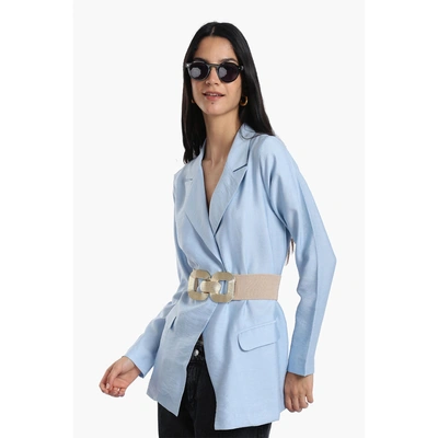 بليزر كارينا شيك بياقة مدببة - أزرق فاتح 56528