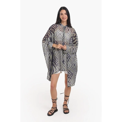 بونشو قميص شيفون مطبوع من كارينا - متعدد الالوان 56550