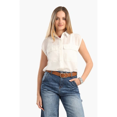 قميص كارينا كلاسيك قطن - أوف وايت 56685