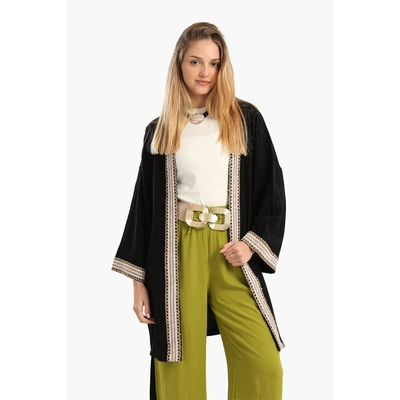 كيمونو كارينا مضلع مع تطريز 56706