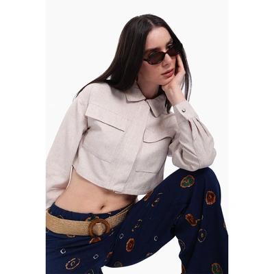 قميص كارينا كتان قصير - بيج 56839