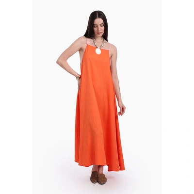 فستان كارينا مريح - برتقالي 56841