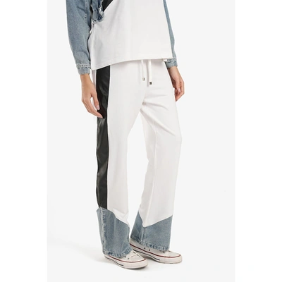 بنطلون واسع بأقمشه مختلفه حريمي - أبيض 17590