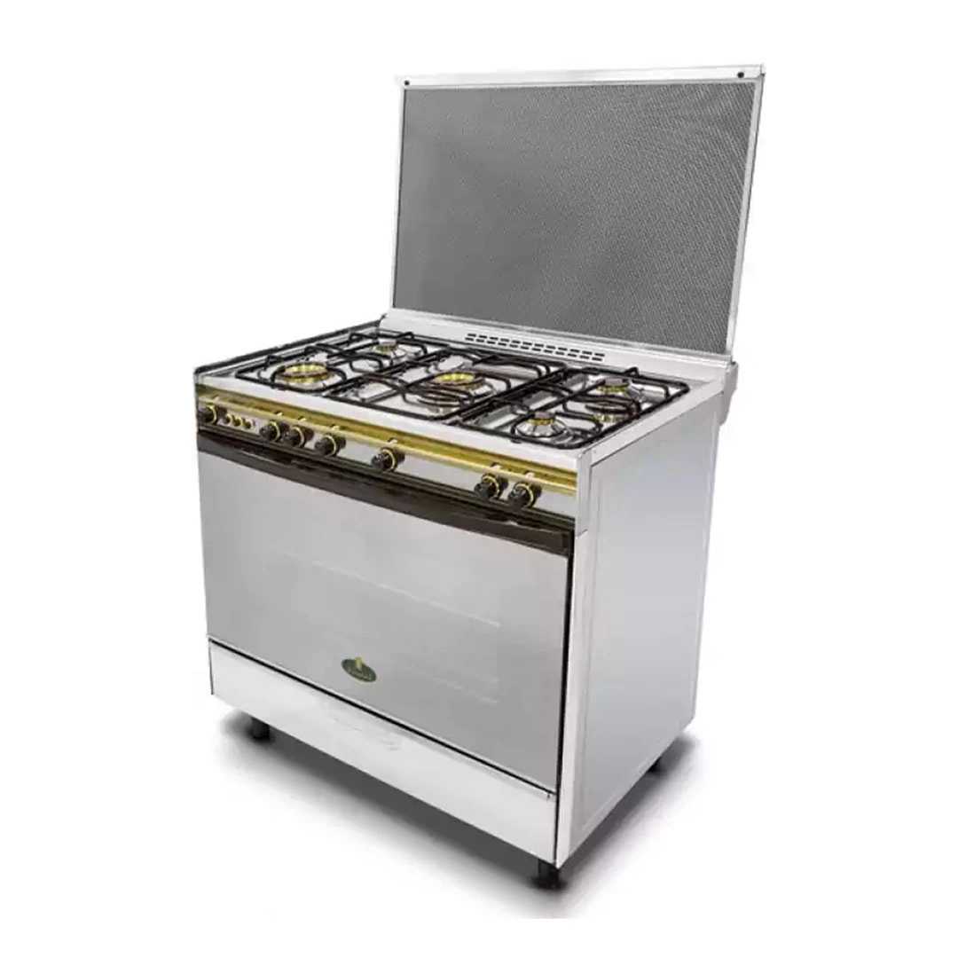 بوتاجاز كريازي ستيل القديم - 90 × 60 سم - 5 شعلة غاز - فضي - 8900S