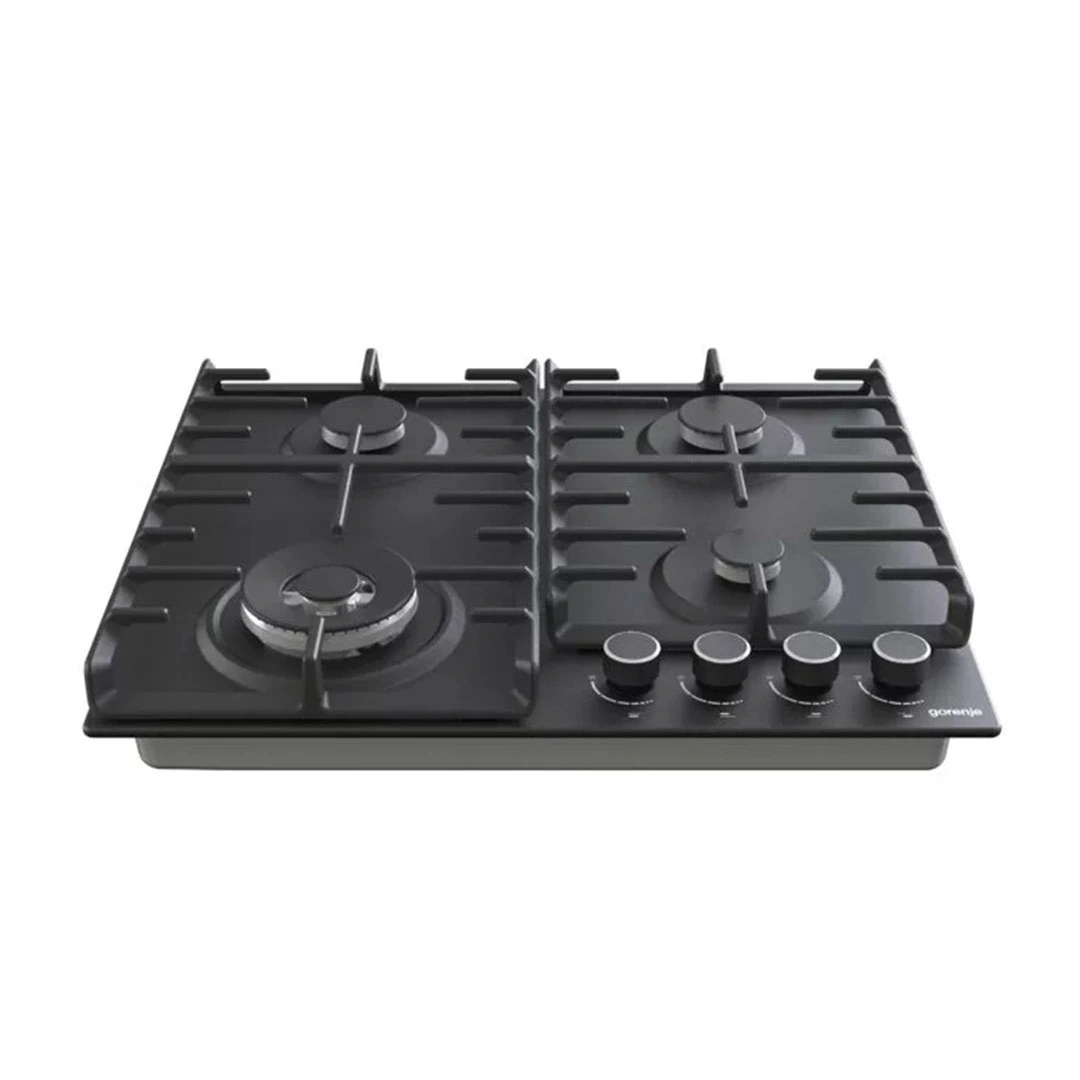 مسطح غاز جورينيا - 60 سم - 4 شعلة - ستيل - أسود - GW642AB