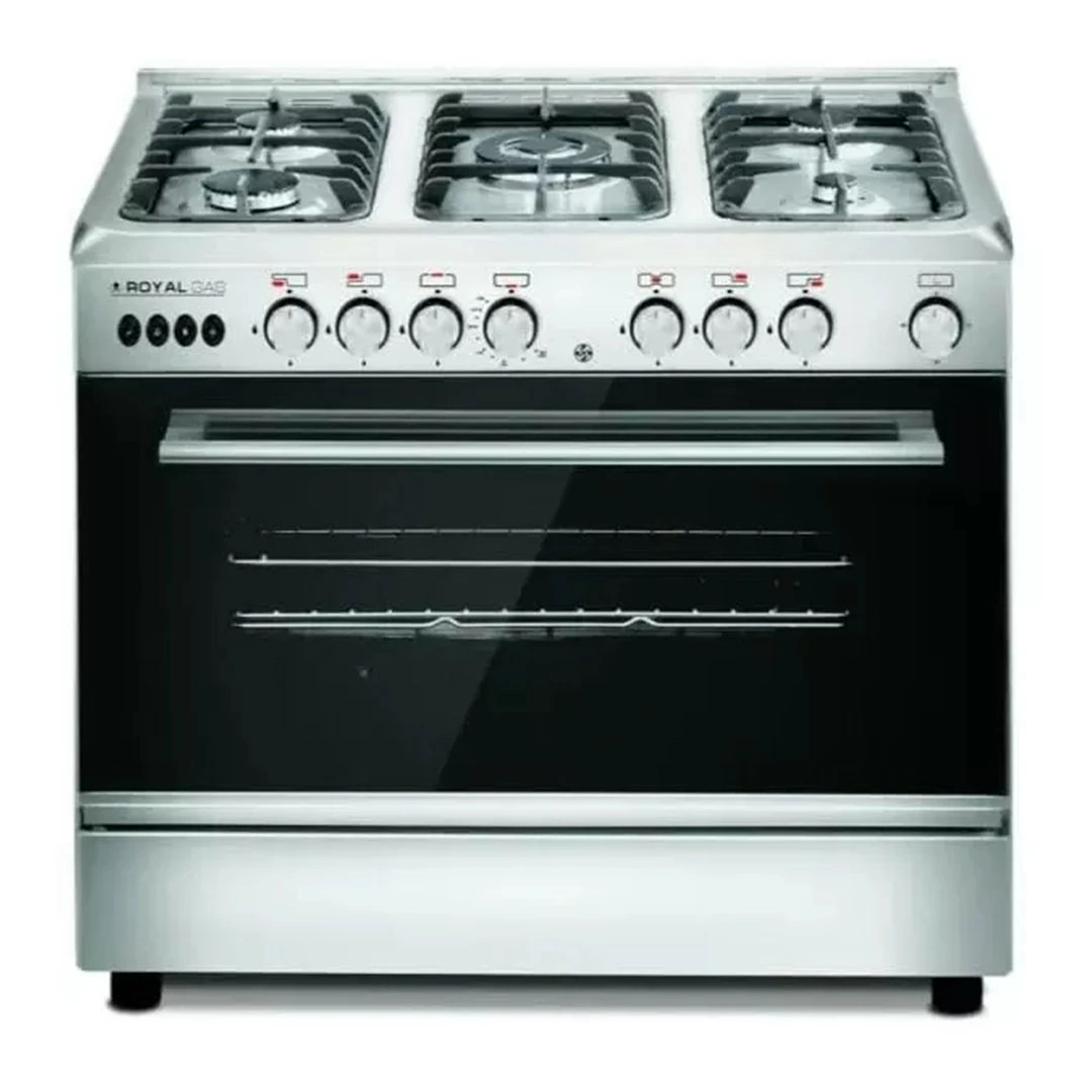 بوتاجاز رويال كريستال كاست - 5 شعلة غاز - ستانليس ستيل - 60×90 سم-R-2010253