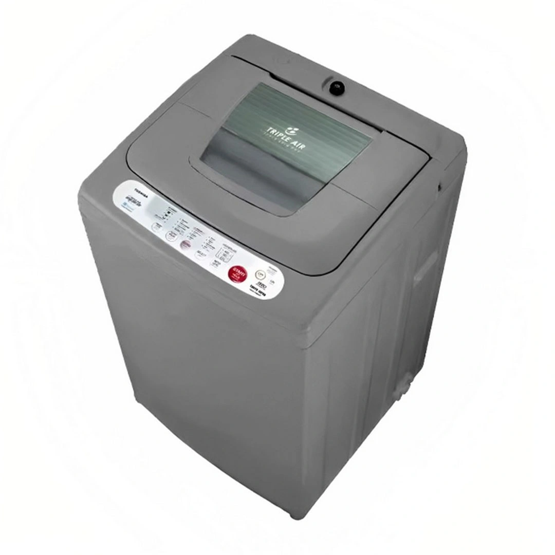 توشيبا غسالة ملابس فوق أوتوماتيك 8 كجم طلمبة سيلفر - AEW-8460SP DS