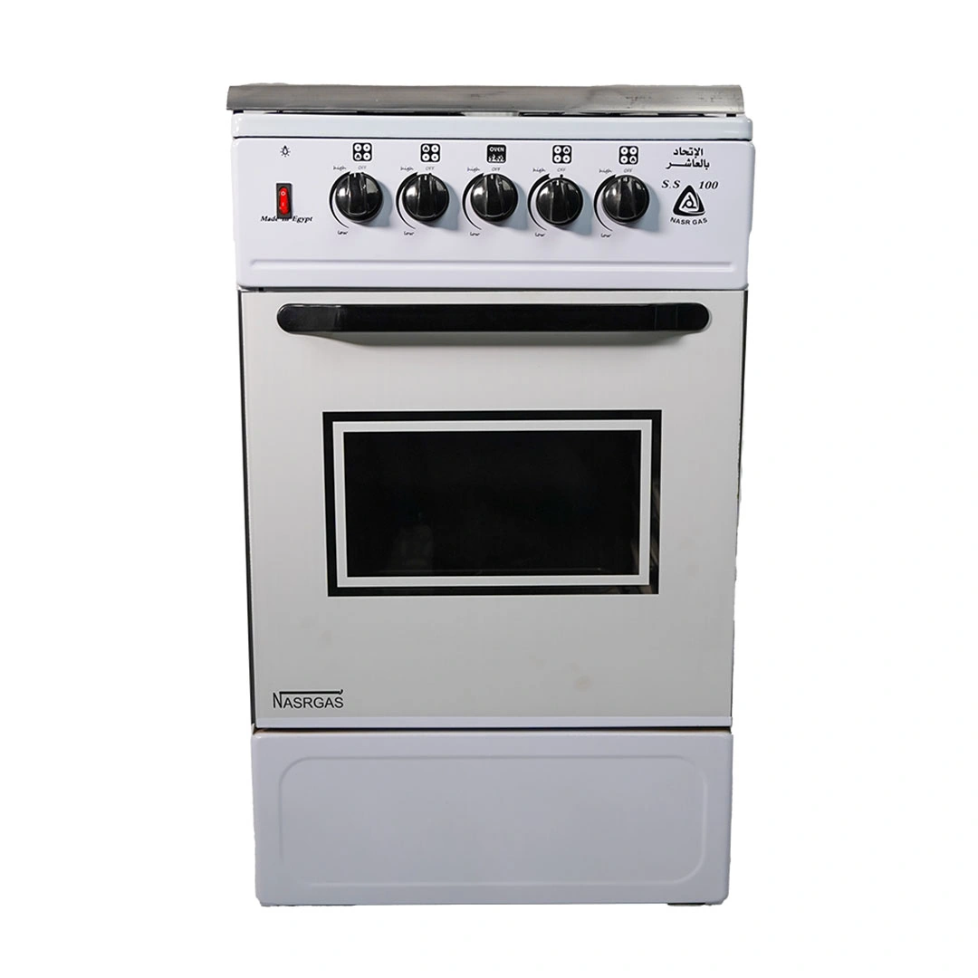 بوتاجاز سمارت نصر جاز - 4 شعلة - 55*55 سم - أبيض - EAN-13