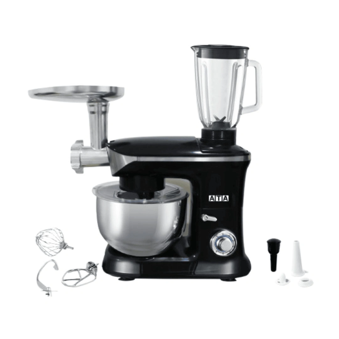 محضرة طعام ATA الكهربائي - 6 لتر - أسود/فضي - 2000 وات