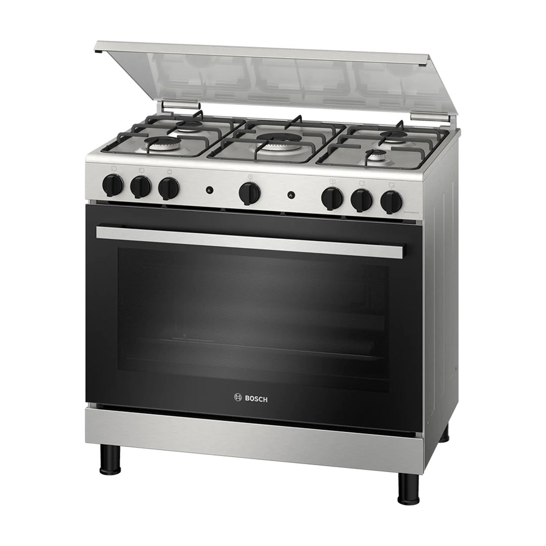بوتجاز غاز بوش 5 شعلات - 90 سم - ستانلس ستيل HGV1F0U50S