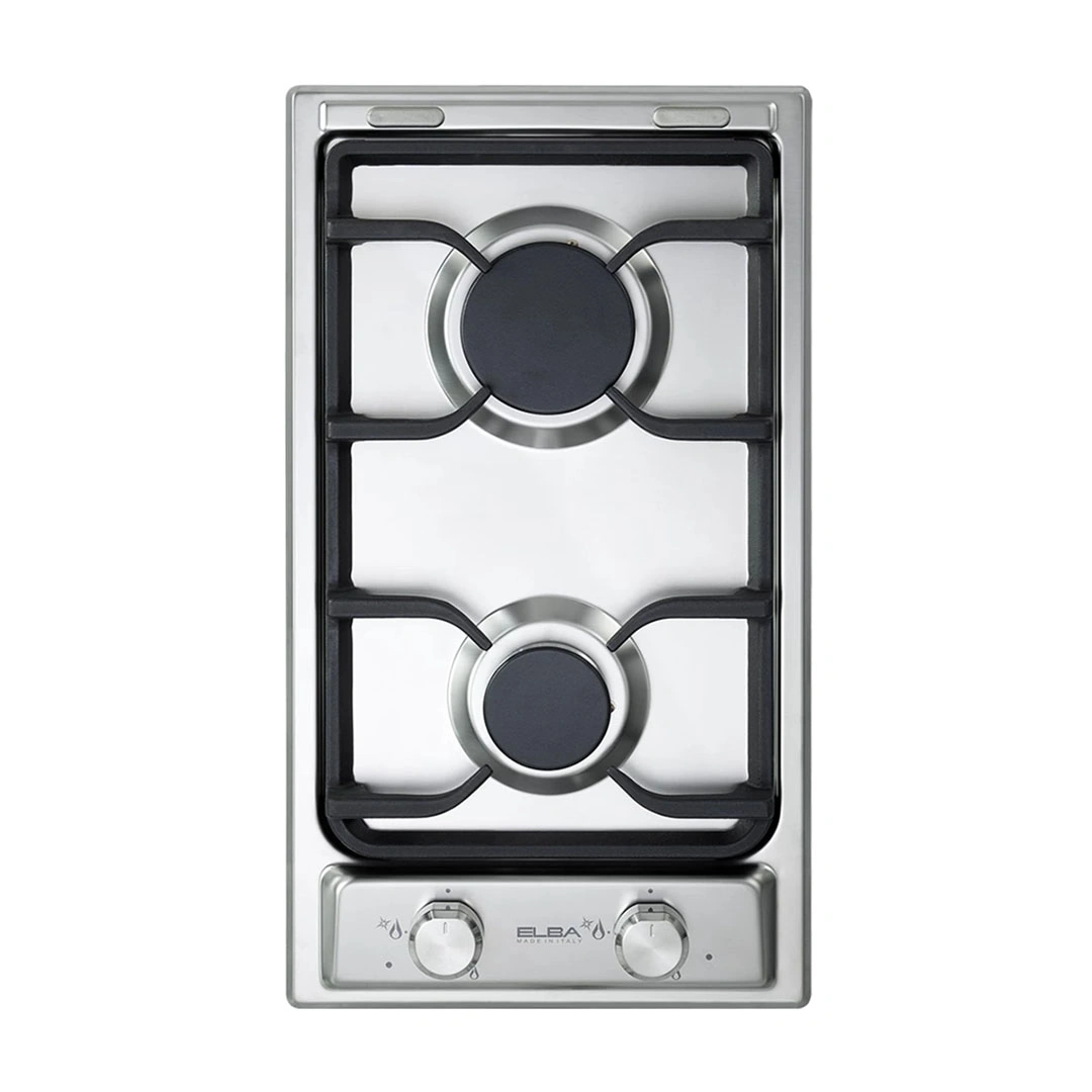 بوتجاز مسطح كهرباء البا بلت ان دومينو - 30 سم - 2 شعلة - ستانلس ستيل EN35-200XD