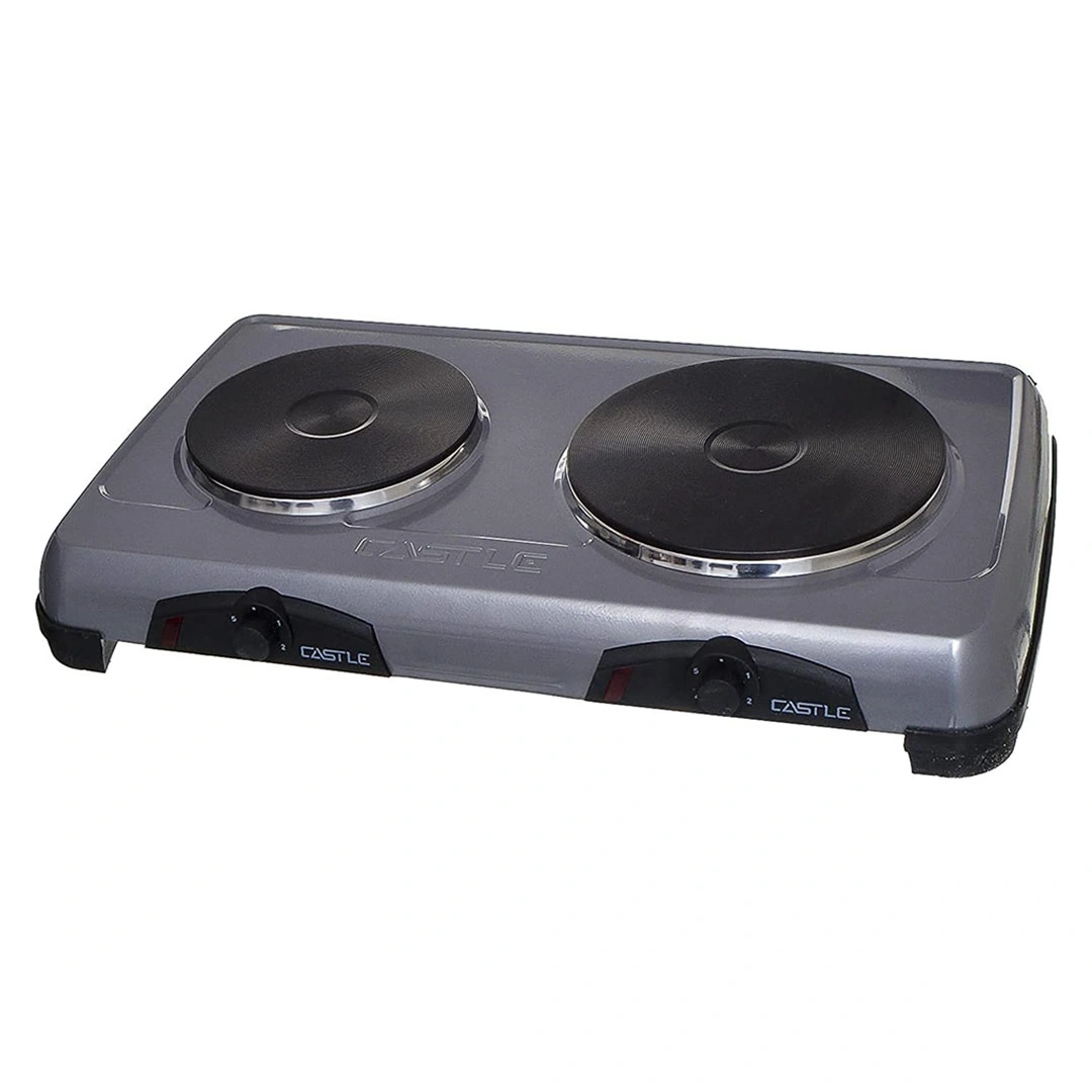 بوتجاز مسطح كهربائي كاسيل 2 عين - 2500 وات - فضي - EC1020D