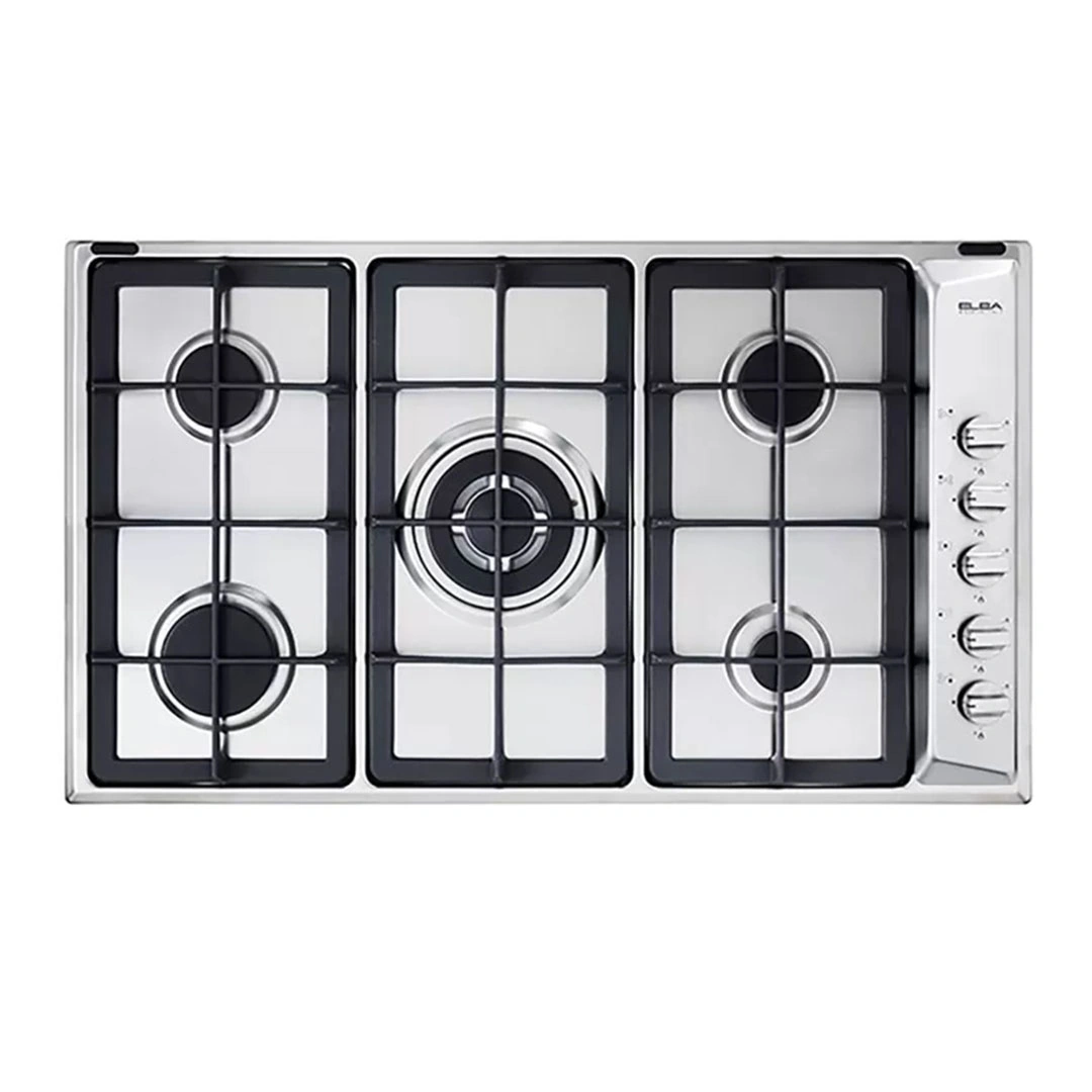 فرن غاز بلت إن من البا ستانلس ستيل- 5 شعلات- تحكم جانبي- إشعال أوتوماتيكي- 90 سم - E95-545XND