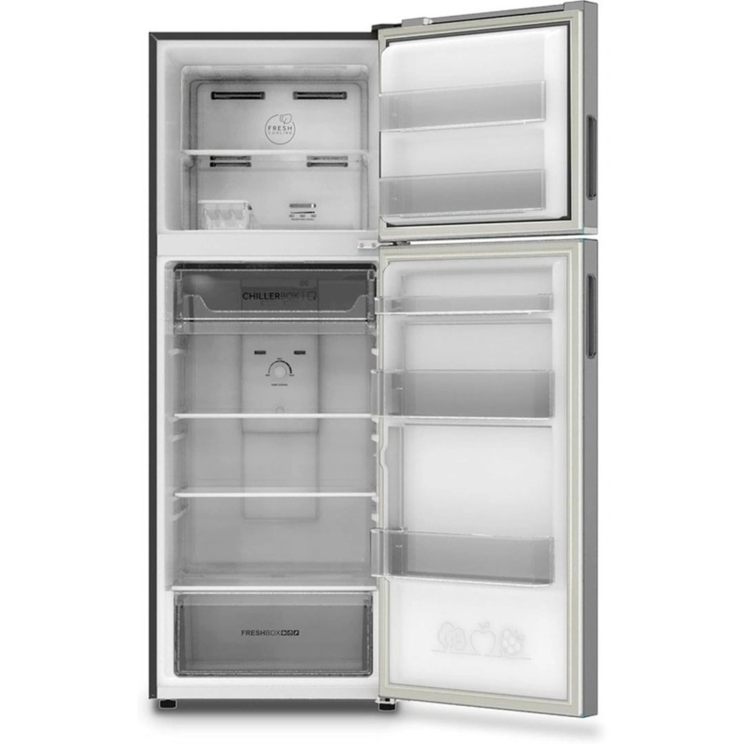 ثلاجة هاير نوفروست - 357 لتر - انفرتر - فضي - HRF-380TMSM