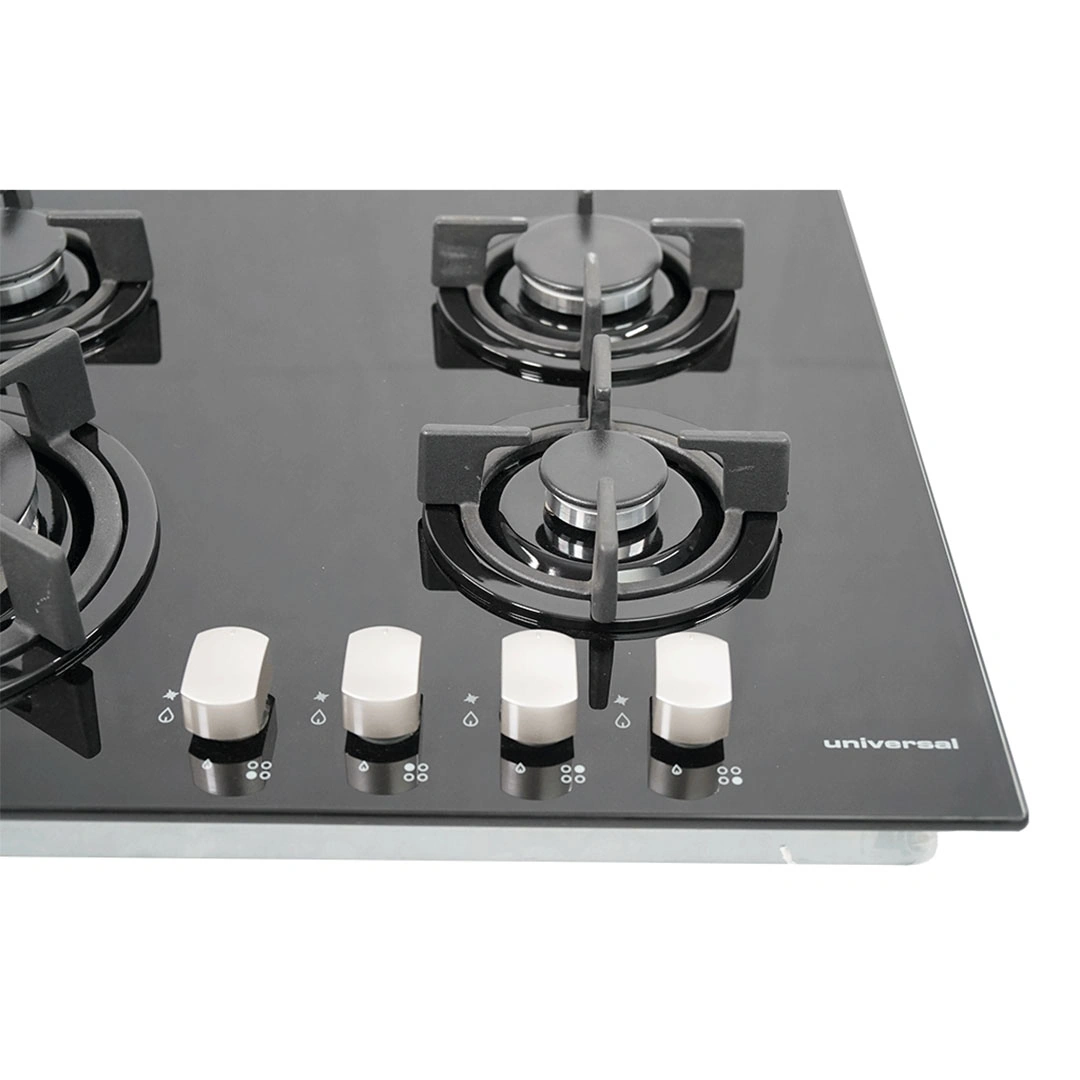 مسطح يونيفرسال - 4 شعلة - غاز زجاجي امان كامل حوامل زهر - 60 سم - BHV-5060-4GSTCS