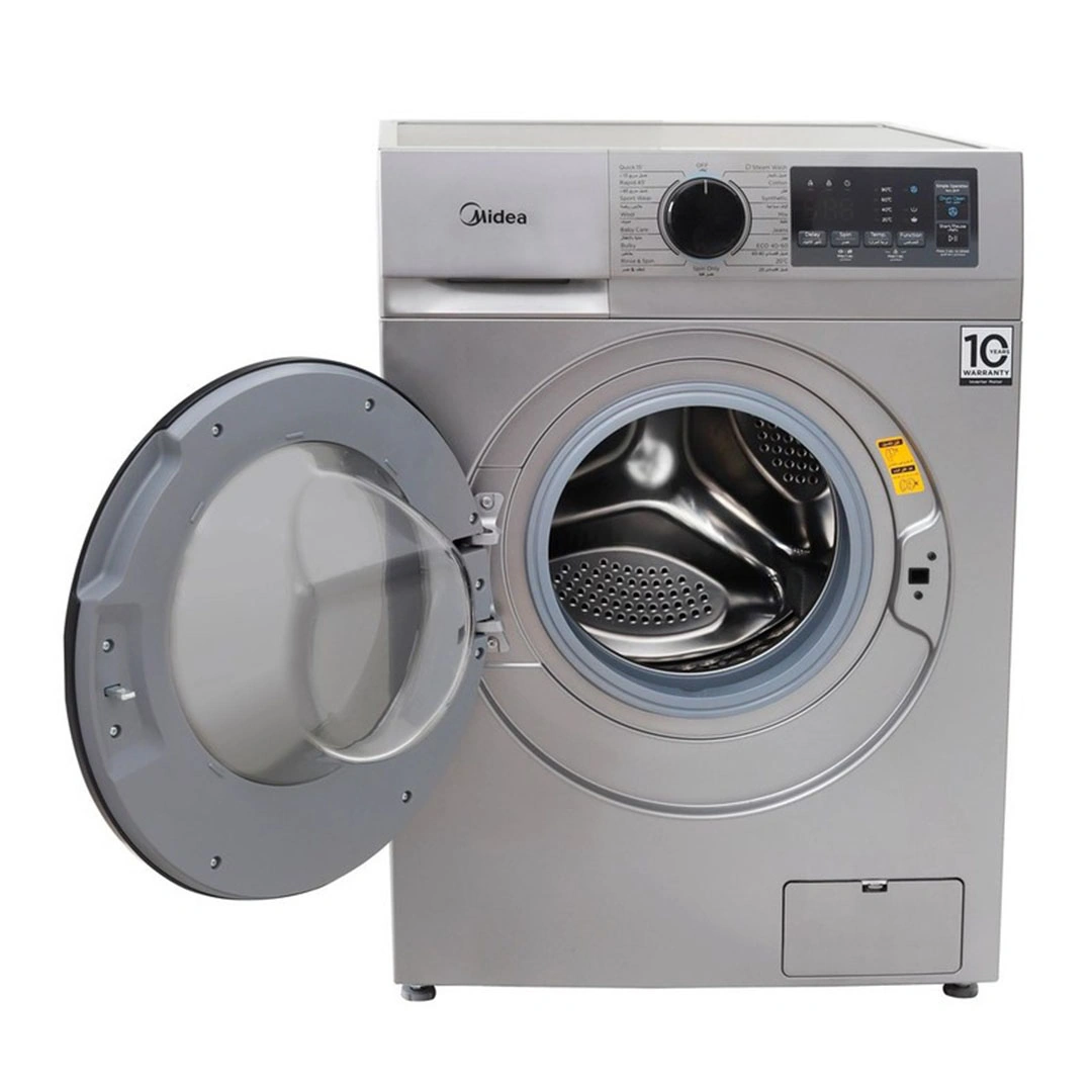 غسالة ميديا تحميل أمامي - 8 كجم - إنفرتر - 1400 لفة - فضي- MFN09W80B/S
