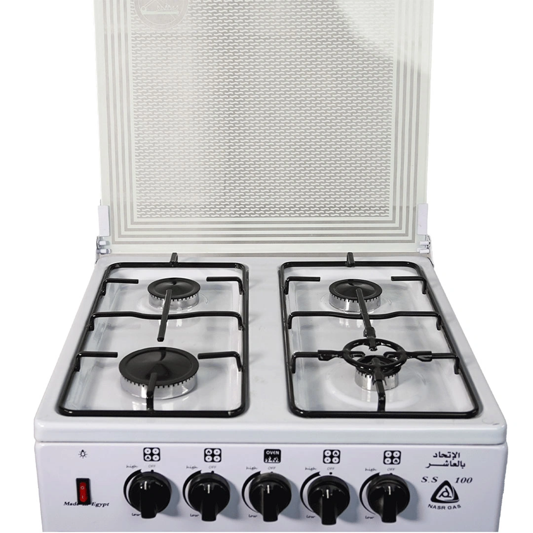 بوتاجاز سمارت نصر جاز - 4 شعلة - 55*55 سم - أبيض - EAN-13