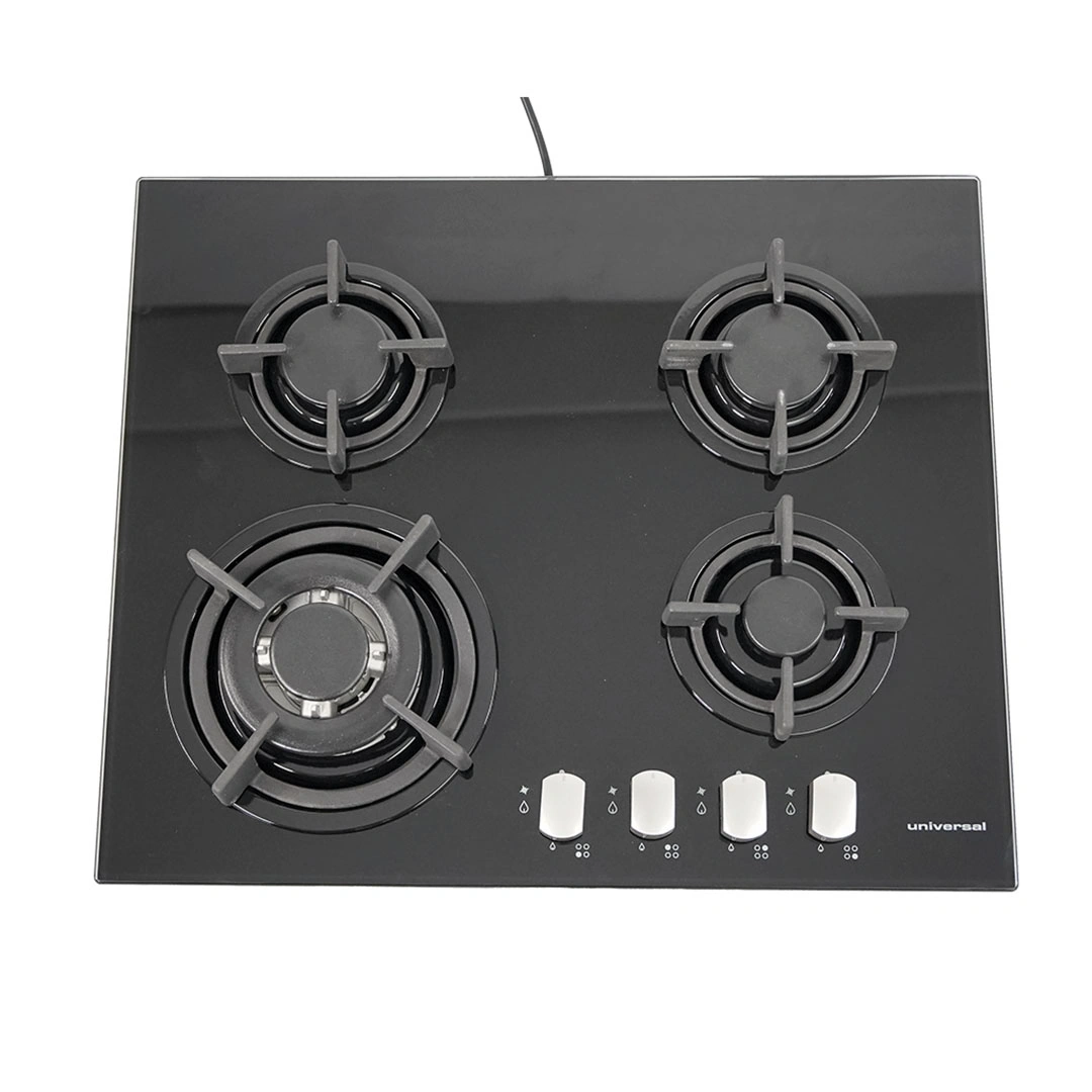 مسطح يونيفرسال - 4 شعلة - غاز زجاجي امان كامل حوامل زهر - 60 سم - BHV-5060-4GSTCS