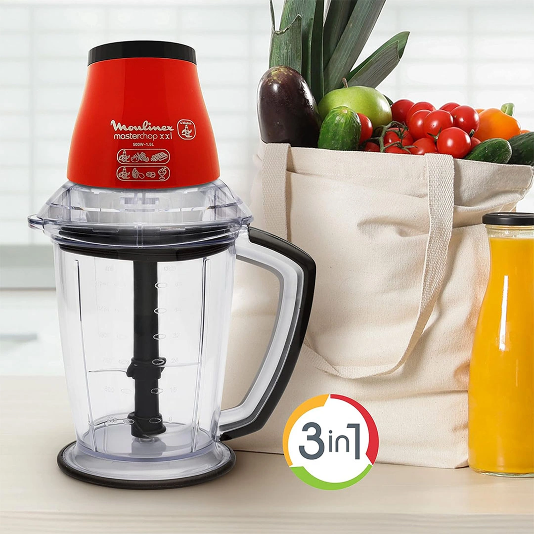 كبة مولينكس XXL - سعة 1.5 لتر - 500 وات - أحمر - DJ4705EG