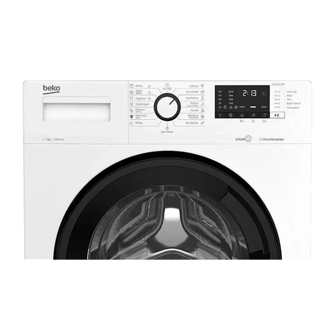 غسالة ملابس بيكو - 7 كيلو - ديجيتال سمارت برو بالبخار - أبيض - WTV 7512 XWCI