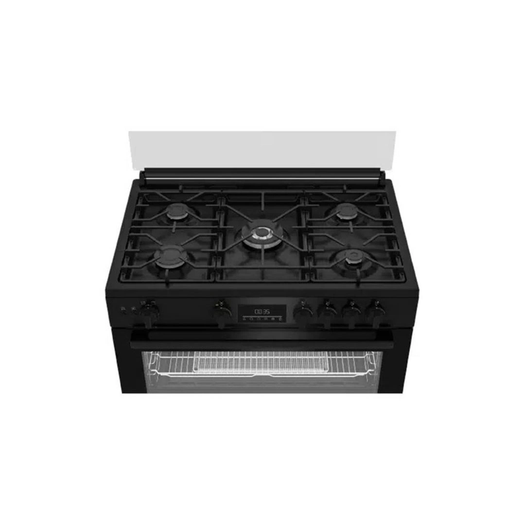 بوتجاز بيكو - 90 سم - 5 شعلة - امان كامل - أسود - BGGR 11225 GB