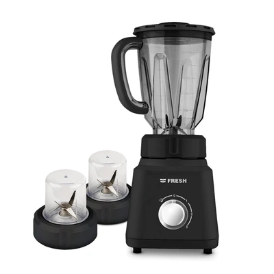 خلاط فريش شيف مع 2 مطحنة - 1.5 لتر - أسود
