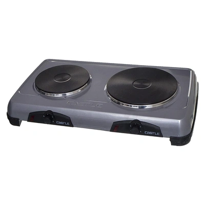 بوتجاز مسطح كهربائي كاسيل 2 عين - 2500 وات - فضي - EC1020D