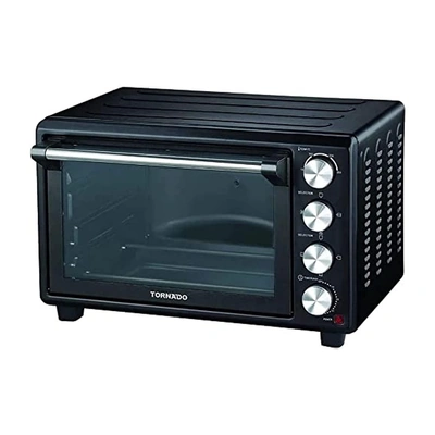 فرن كهربائي تورنيدو- 46 لتر- 1800 وات- شواية- مروحة- أسود - TEO-46KD-BK