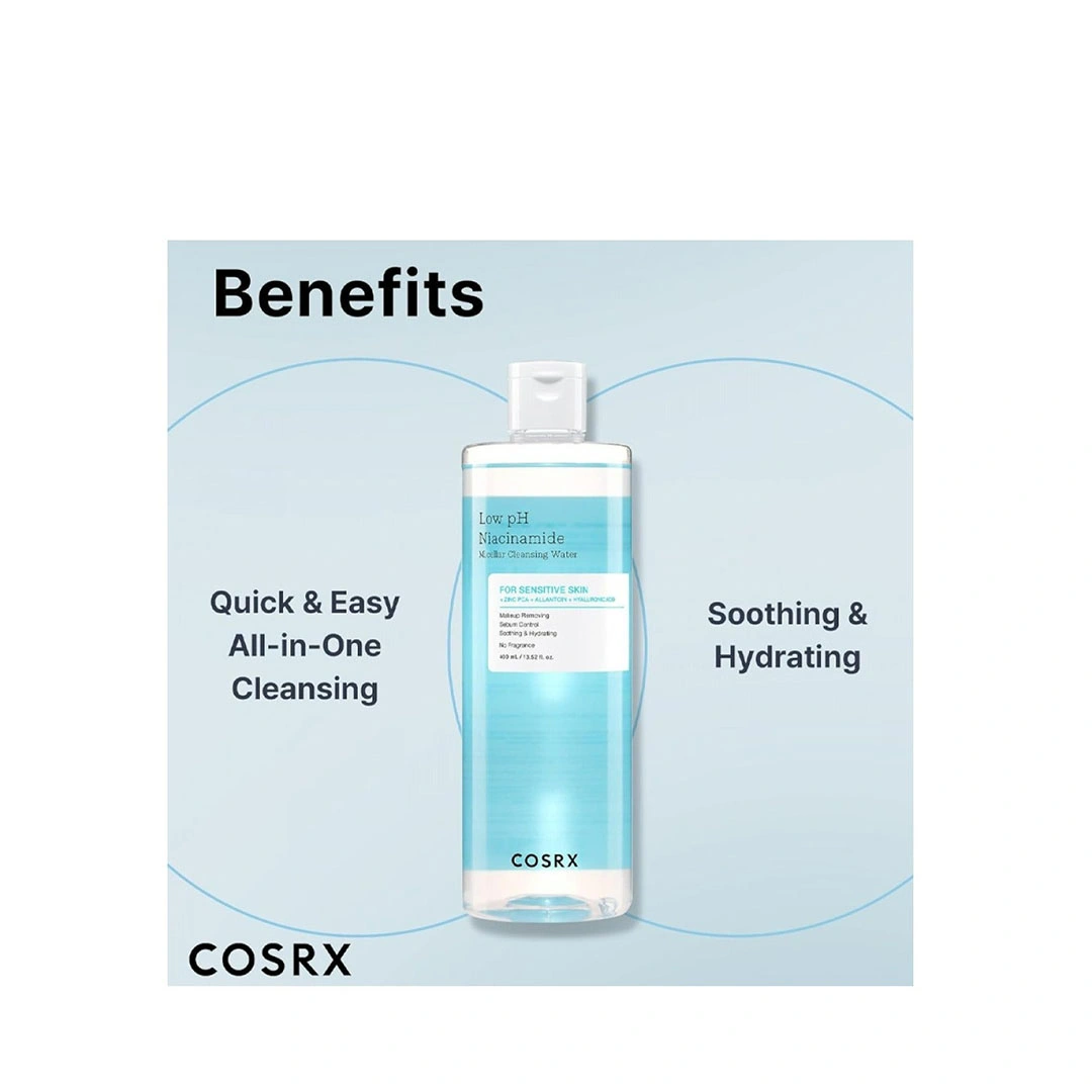 ماء تنظيف ميسيلار نياسيناميد منخفض الحموضة من كوزراكس - 100 مل