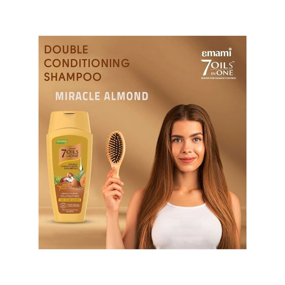 إيمامي شامبو مزدوج بتكييف 7 زيوت - لوز معجزة - 400 مل