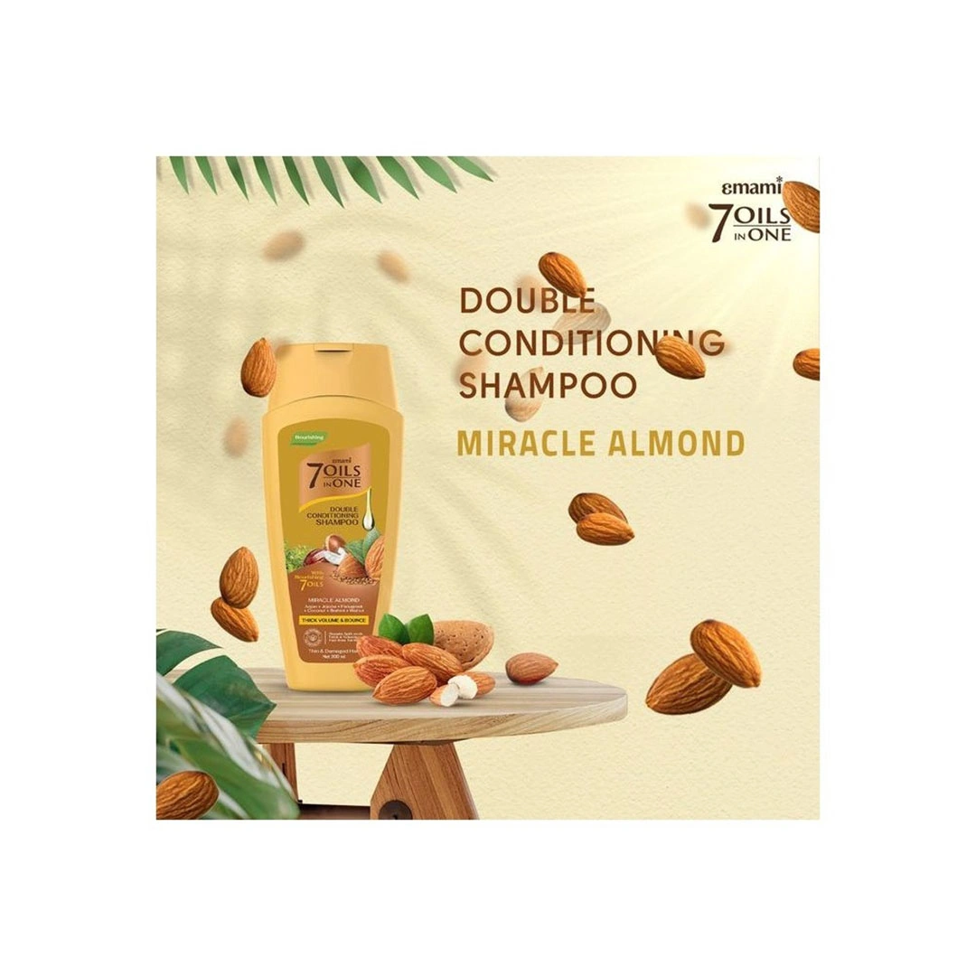 إيمامي شامبو مزدوج بتكييف 7 زيوت - لوز معجزة - 400 مل