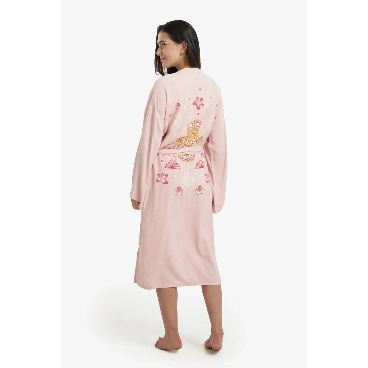 روب فيسكوز مطبوع من الخلف من كارينا - 57037