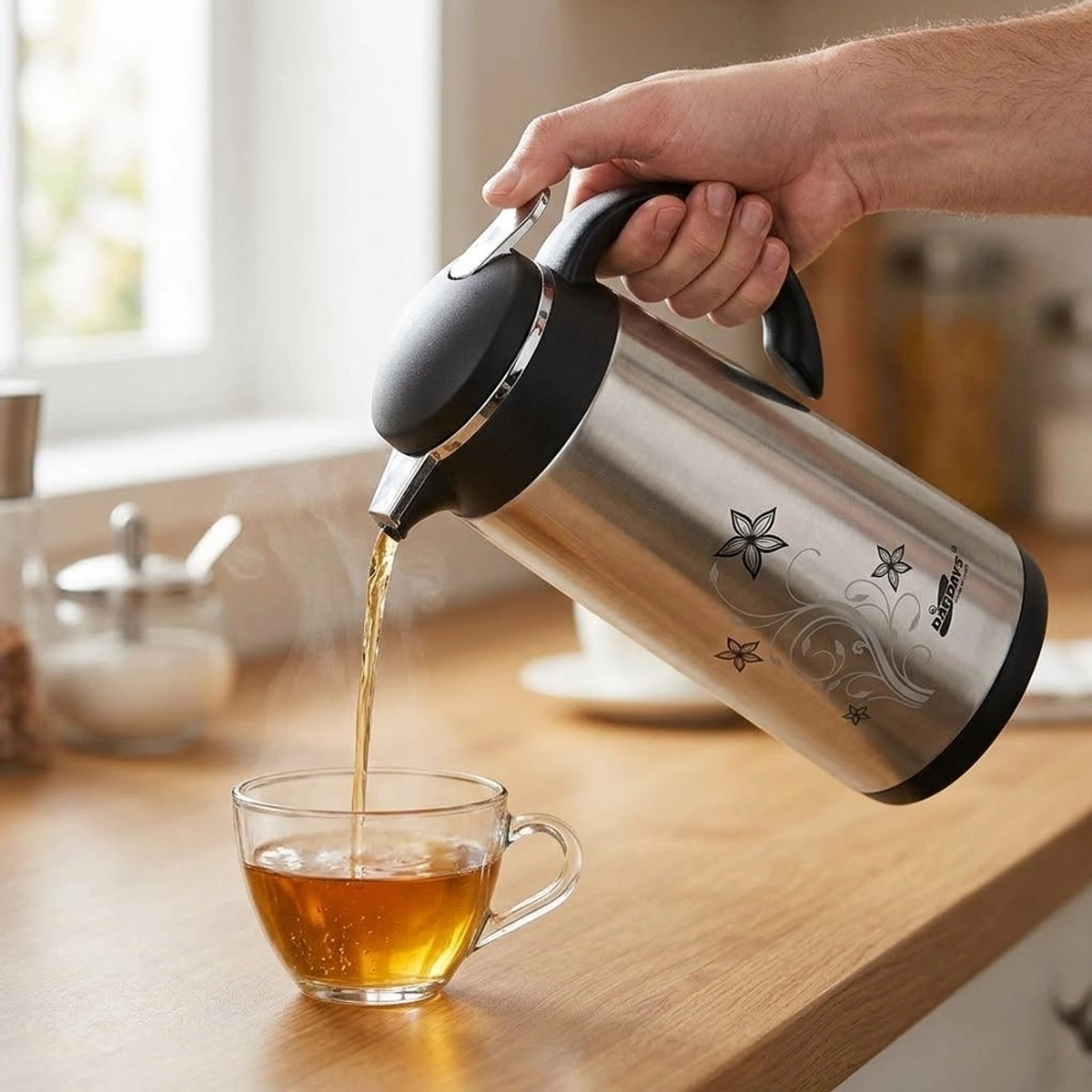 Stainless Steel Thermal Flask for Coffee & Tea 1.3L