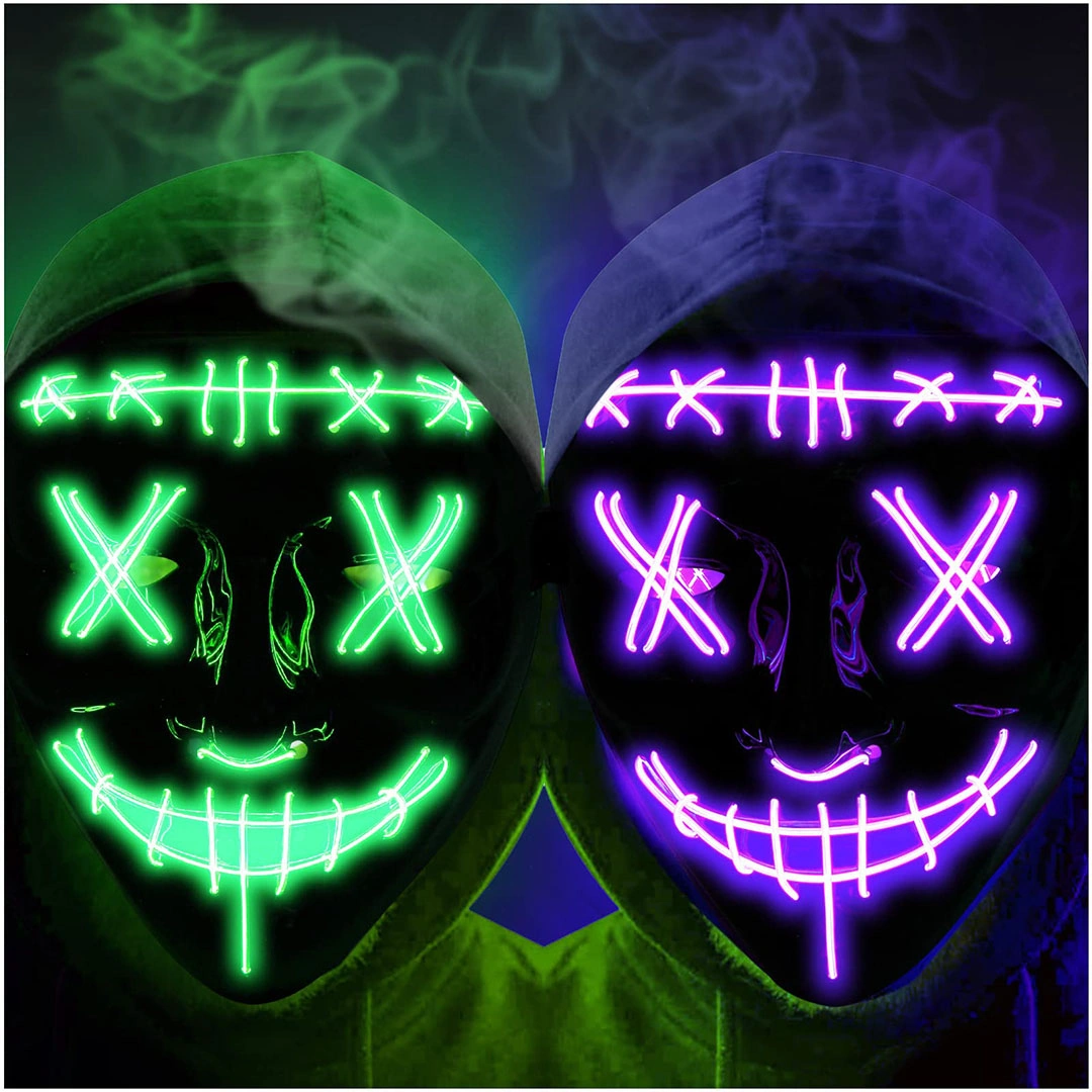 قناع بإضاءة ليد بيوراج - 2 قطعه