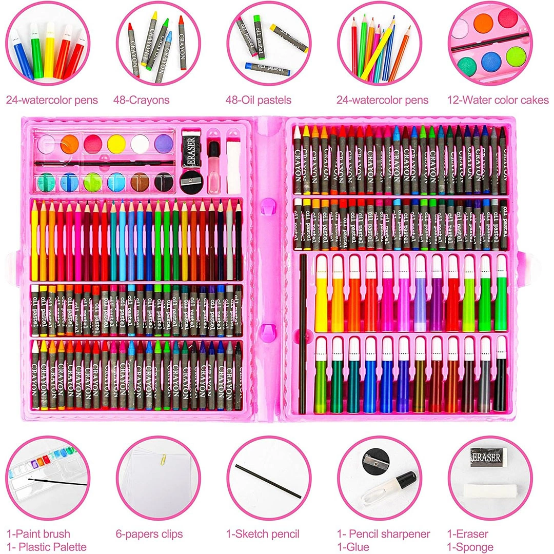 أدوات الرسم والتلوين - 168 قطعة