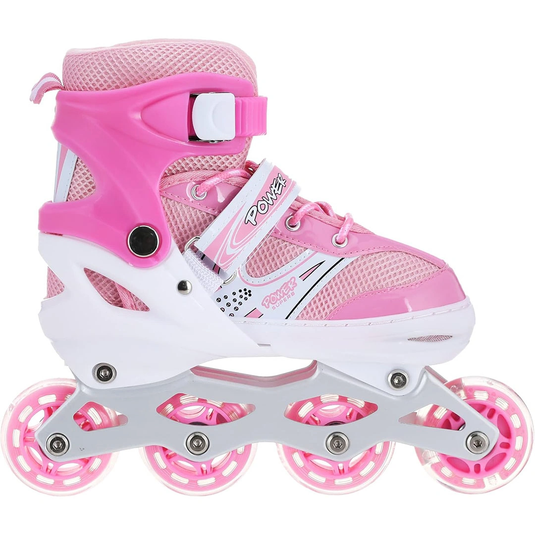 حذاء تزلج بعجل صف واحد مقاس (35-38) - بينك