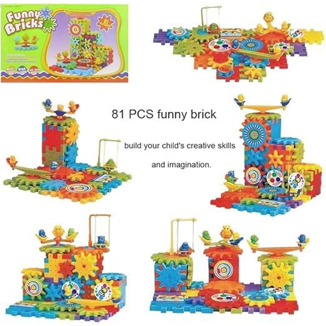 لعبة تجميع وبناء أشكال هندسية - 81 قطعة