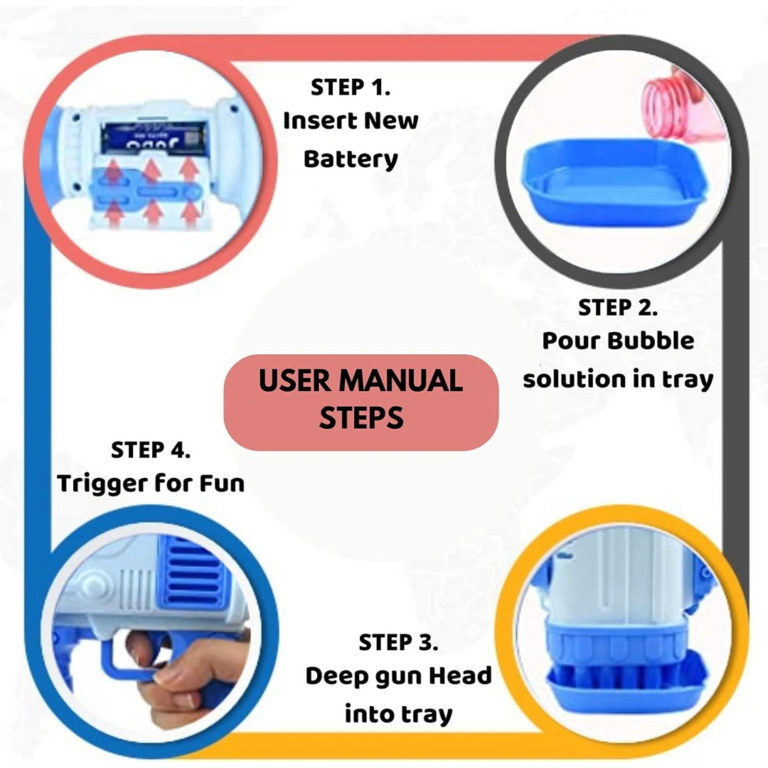بندقية بابلز كبيرة- MOD-456 - أزرق