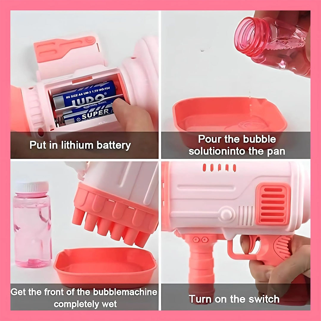 بندقية بابلز كبيرة - براند واي - MOD-123 - بينك