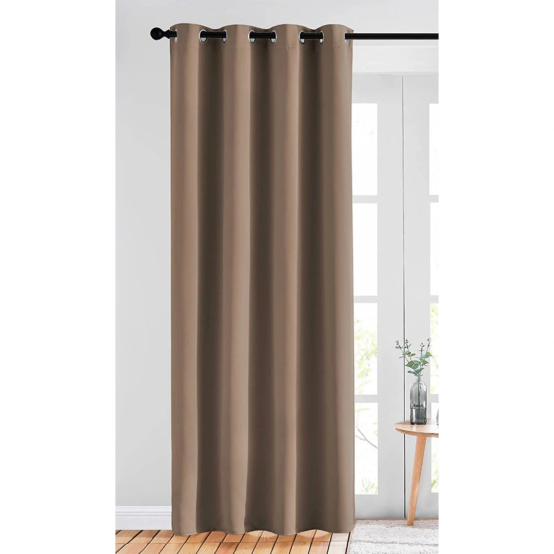 ستائر بلاك اوت - لوح واحد - 132 سم عرض × 214 سم طول - كافيه - بثقوب (BL)