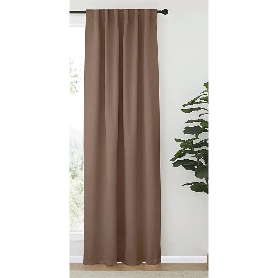 ستائر بلاك اوت - لوح واحد - 132 سم عرض × 214 سم طول - كافيه - بشريط (BL)