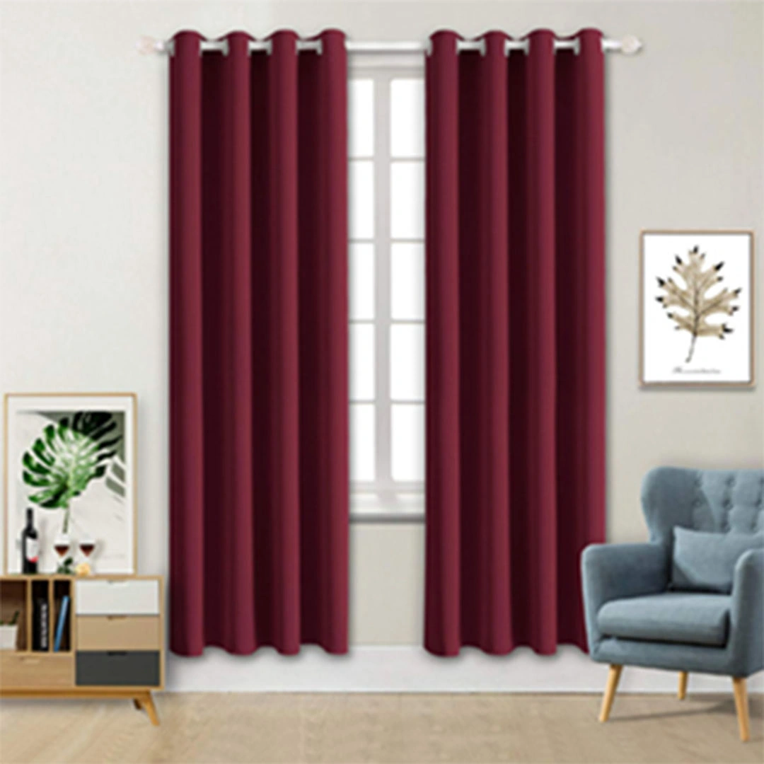 ستائر بلاك اوت بستة عشر ثقبًا - لوح واحد - 270 سم عرض × 260 سم طول - أحمر داكن