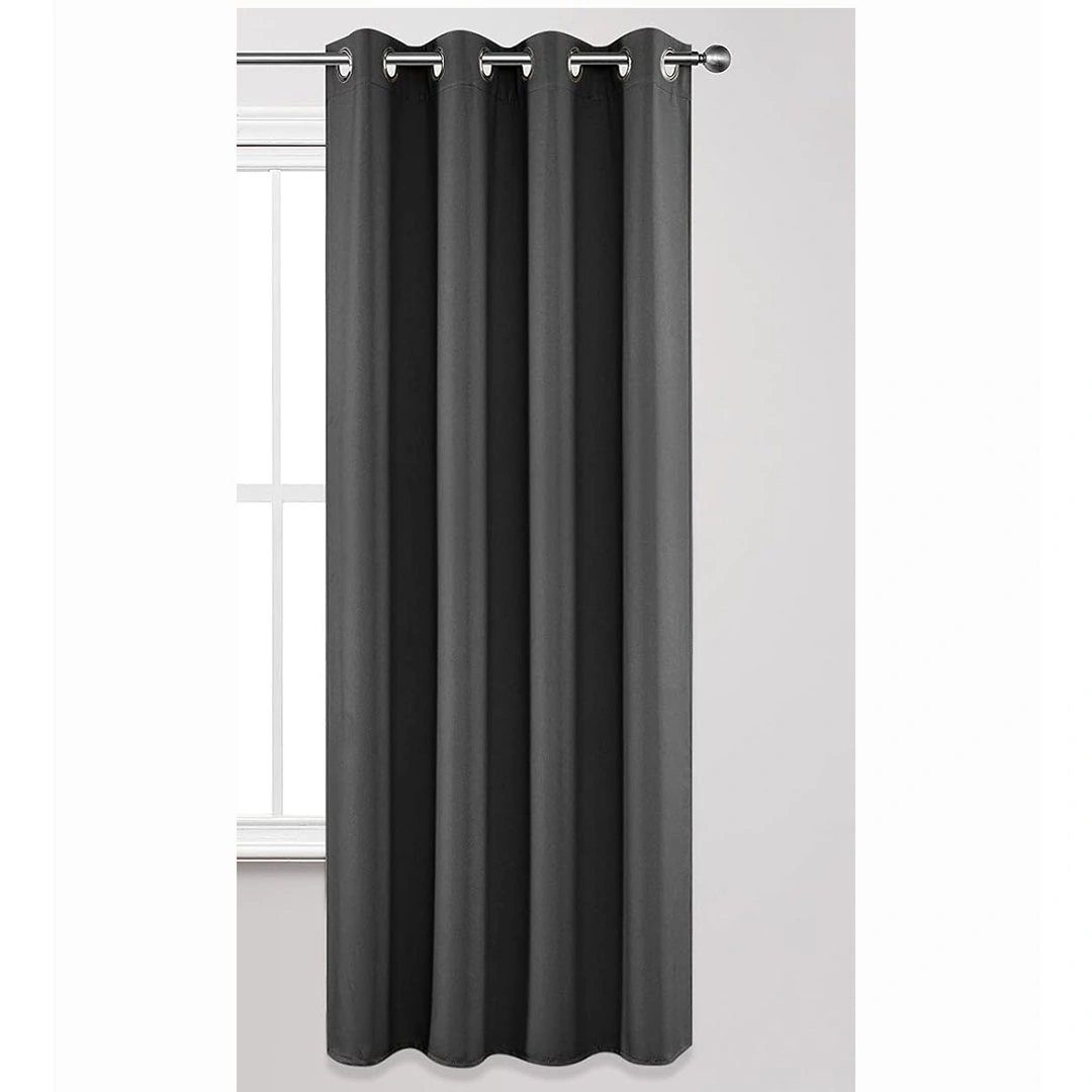 ستائر بلاك اوت - لوح واحد - 132 سم عرض × 214 سم طول - رمادي - بثقوب (BL)