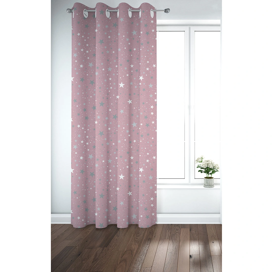 ستائر مطبوعة - لوح واحد - 130 سم عرض × 260 سم طول - أزرق داكن (PR1233c-12k)