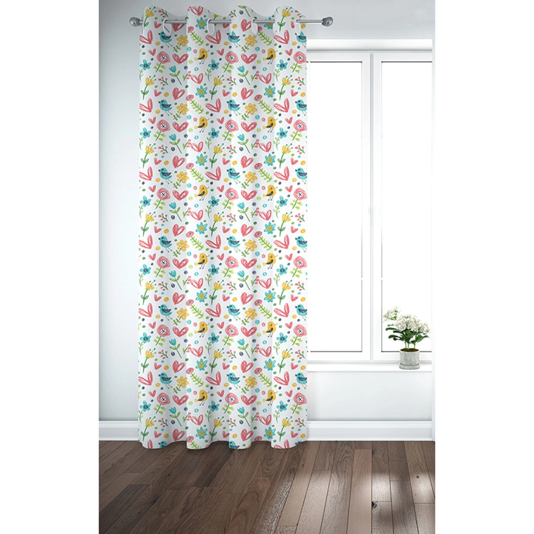 ستائر مطبوعة - لوح واحد - 130 سم عرض × 260 سم طول - متعددة الألوان (PR1234a)