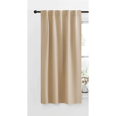 ستائر بلاك اوت - لوح واحد - 132 سم عرض × 160 سم طول - بيج - بشريط (BL)